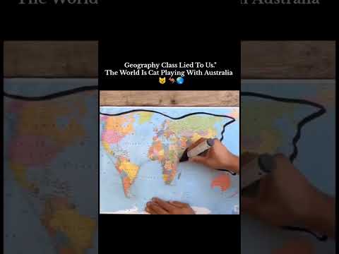 Geography Class Lied To Us."The World Is Cat Playing With Australia ?❤️‍? thumbnail