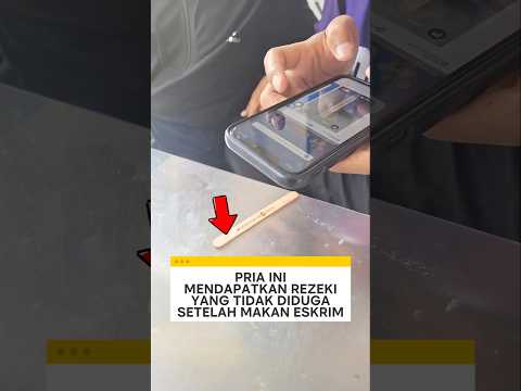 pria ini mendapatkan rezeki yang tidak diduga setelah makan es krim ❗ #videoviral thumbnail
