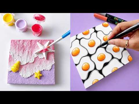 11 Art Hacks That Work Extremely Well  || Easy painting ideas for beginners  #drawing #art thumbnail