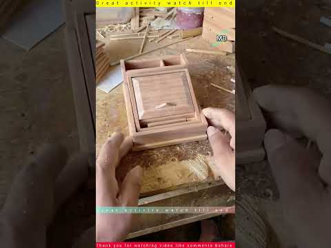 Amazing Carpenter Craft! Push-Button Cigarette Box That Lifts Up Automatically ?✨ #CreativeWoodwork thumbnail