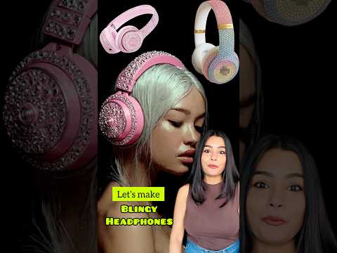 DIY Blingy Headphones ? #crafteraditi #handmade #DIY #shorts #blingy @CrafterAditi thumbnail