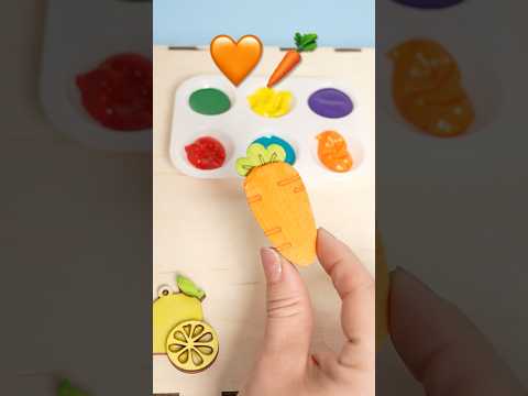 What color should we paint the carrot?? How about a lemon??! Easy Crafts! #shorts thumbnail