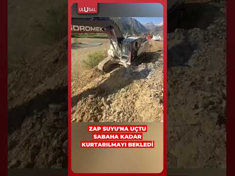Gece minibüsüyle Zap Suyu'na uçan sürücü sabaha kadar kurtarılmayı bekledi #shorts #keşfet thumbnail