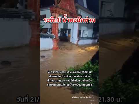 น้ำทะลักท่วมหมู่บ้าน #น่าน #น้ำท่วม #น้ำป่า #shortvideo #shorts thumbnail