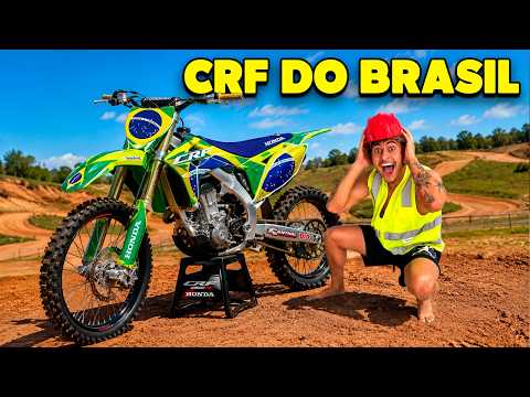 Pintei a MOTO TRILHA que achamos no LIXÃO com as CORES DO BRASIL! *Moto da Copa do Mundo 🇧🇷 thumbnail