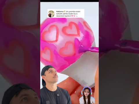 oje ile kalp desenli gece lambası yapmayı deniyorum 🙂‍↔️ thumbnail