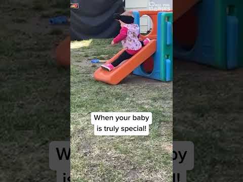 My baby revealing her personality is AWESOME! ? #babies #funny #slide #cute #shorts thumbnail