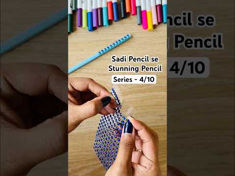 DIY Pencil Makeover-4/10? #crafteraditi #handmade #backtoschool #shorts #craftseries @CrafterAditi thumbnail