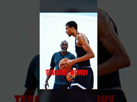 NBA Legends TEACHING Wemby?? #shorts thumbnail