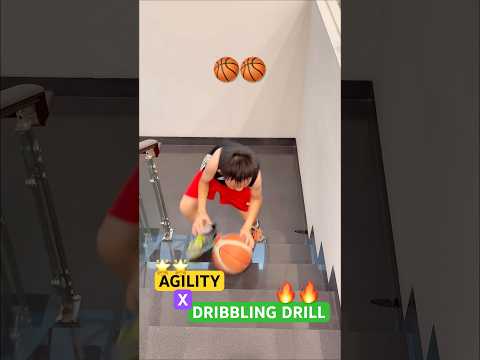 AGILITY CIRCUIT x DRIBBLING DRILL 🤯 BALL HANDLING 💫 SUPER HARD #shorts #speedandagility #dribbling thumbnail