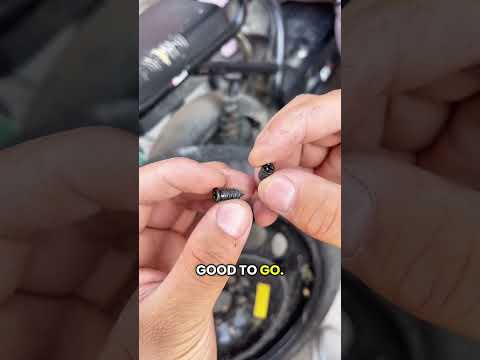 Flat tire 🛞 🦺 These self- sealing rubber nails plug punctures fast 🚗 🔧 ##CarRepairHack #TireRepair thumbnail