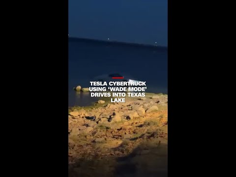 Tesla Cybertruck using ‘Wade Mode’ drives into Texas lake thumbnail