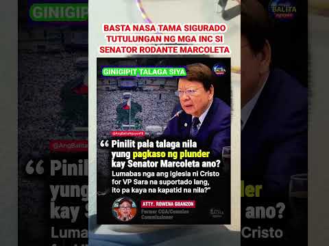 Attorney Rowena Guanzon sa kapwa inc ni Senator Rodante Marcoleta. thumbnail
