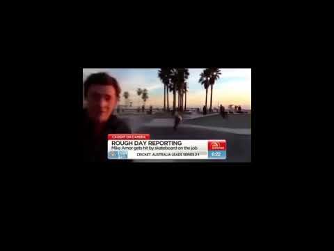 Local News Anchor Gets WHACKED In The Head With Skateboard! thumbnail