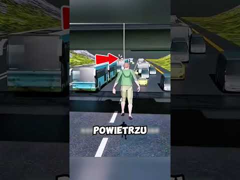Kierowca autobusu uratował człowieka wiszącego nad drogą!#shorts thumbnail