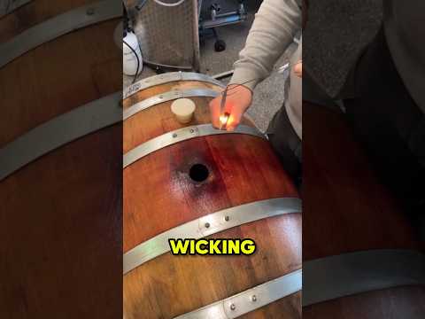 Why Winemakers Burn Sulfur Inside Barrels #shorts thumbnail