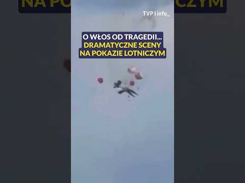 O włos od tragedii... Dramatyczne sceny na pokazie lotniczym #usa #army #shorts thumbnail