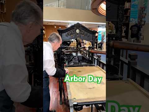 Howard letterpress prints a big tree for Arbor Day 🌲(April 24, 2026) thumbnail