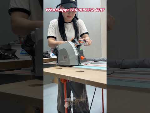 Track Saw in Action — Smooth Wood Panel Cutting thumbnail