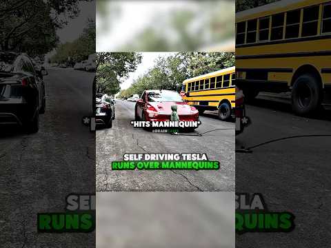 Self Driving Car RUNS OVER Mannequins ? thumbnail