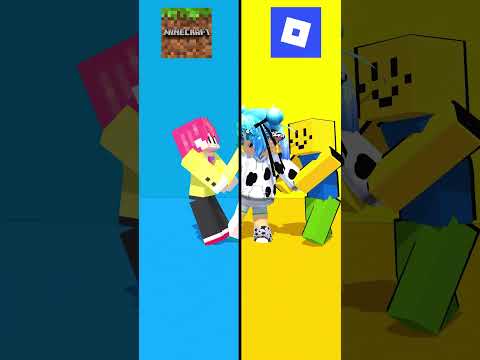 Roblox or Minecraft ?! #shorts thumbnail