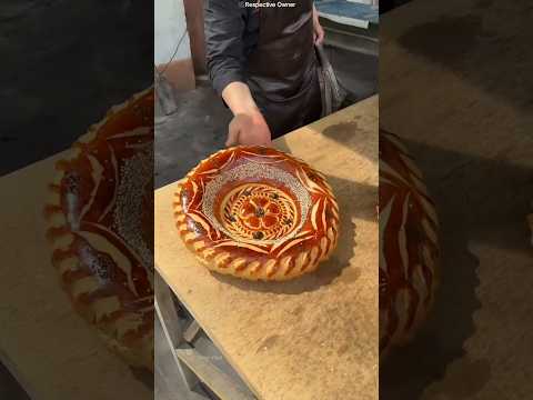 Traditional Uzbekistan Tandoor Flower Bread Making 😍🔥 #short #facts thumbnail