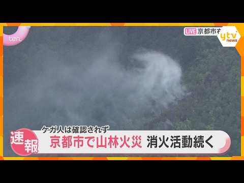 京都市右京区で山林火災、消火活動続く　世界遺産「仁和寺」から北西に約3キロ　ケガ人は確認されず thumbnail