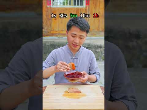 Cook hot pot beef for different times #funny #food thumbnail