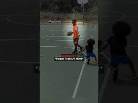 When Younger Brother Goes Against Big Brother #basketball thumbnail