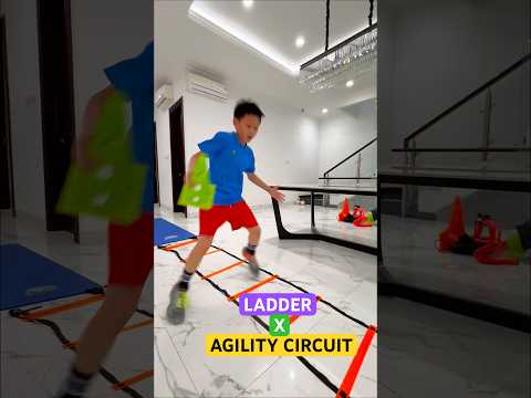 AGILITY CIRCUIT 🔥 LADDER DRILL 🌟 FAST FEET #shorts #speedandagility #exerciseathome thumbnail