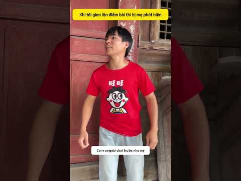 Khi tôi gian lận điểm bài thi bị mẹ phát hiện #comedy  #funny #giaitri thumbnail