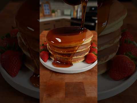 Nutella Stuffed Pancakes 🤤 #pancakes #easyrecipe thumbnail