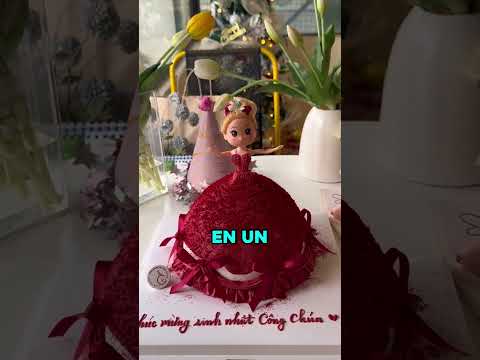 una tarta vestido para las princesas que cumplen años 👸🏼 #shorts thumbnail