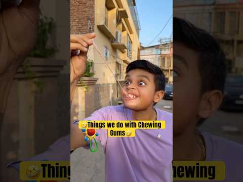 Things we do with chewing gums?? #shorts #trending #funny #comedy thumbnail