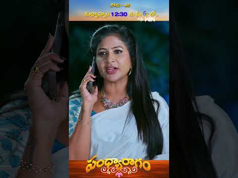 #shorts - Sandya Ragam  | Mon - Sat 12:30 PM #SandhyaRagam #teluguserial #etv thumbnail