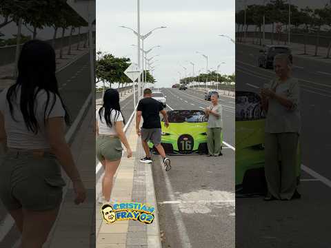 Fake bugatti 🏎️ / sugar mommy millonaire 🤑💶 #funny #viralvideo #prank thumbnail