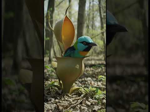 kindness bird 🐦 magical forest flower long tail escape #kindness #wildlife #shorts thumbnail