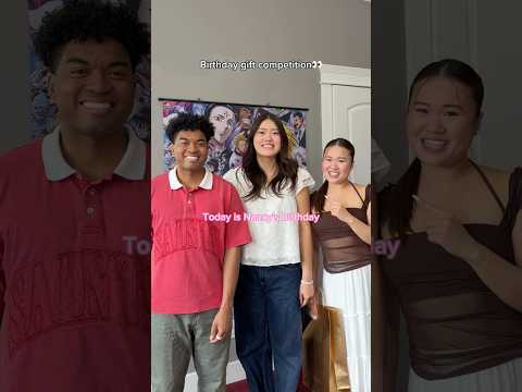 Birthday gift competition👀 #sister #sisters #funny #funnyvideo #comedy #relatable #relationship thumbnail