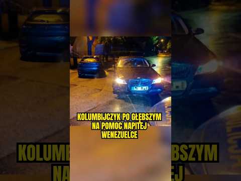 ?‍? Kolumbijczyk „po głębszym” na pomoc napitej Wenezuelce?‍♂️ #policja #polskiedrogi #piracidrogowi thumbnail