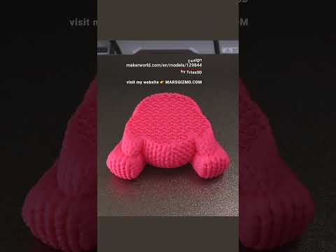 3D Printed Knitted Teddy Bear #3dprinting @marsgizmo thumbnail