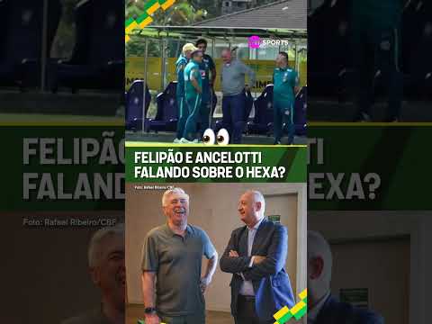 O PASSADO ENCONTRANDO O PRESENTE! FELIPÃO E ANCELOTTI JUNTOS NO TREINO DA SELEÇÃO 🤝 #shorts thumbnail
