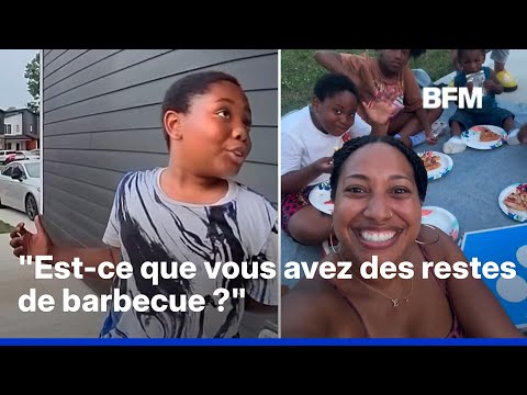 Un enfant demande à ses voisins des restes de barbecue et la vidéo devient virale thumbnail