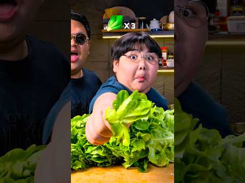 My SON vs Lettuce #food #mukbang #shorts thumbnail