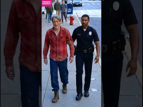 kindness officer 🚓 instant help for homeless man on street #kindness #homelesshelp #shorts thumbnail