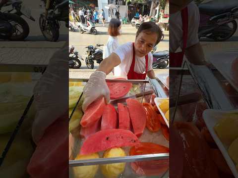 Only $0.6! Thai Uncle Sells Fresh Watermelons - Fruit Cutting Skills thumbnail