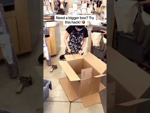 Needing a bigger box? Simply cut-then fold. ✅ #didyouknow #tipsandtricks #boxes #howto #lifehacks thumbnail
