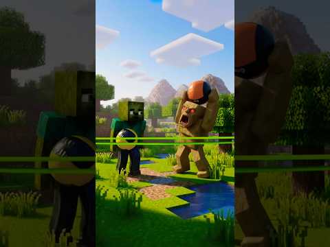 🦠Minecraft Pass the Ball Challenge🟩 Zombie🧟‍♂️ vs Golem🗿 | Who is cheating?🥸 thumbnail