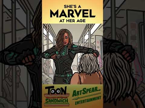 Captain Marvel vs the Elderly - TOON SANDWICH #funny #marvel #mcu #superhero #parody #animation thumbnail