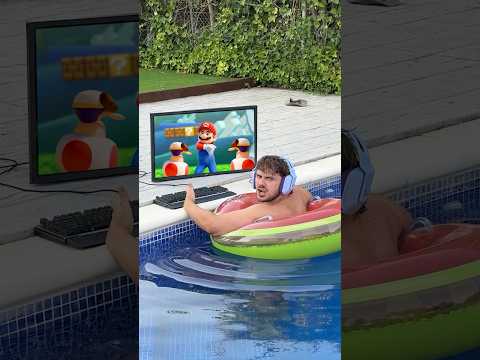 Cuando JUEGAS en La PISCINA🎮💦#comedia thumbnail