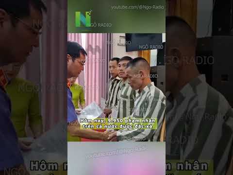 Hôm nay, 9.950 phạm nhân trên cả nước được đặc xá thumbnail